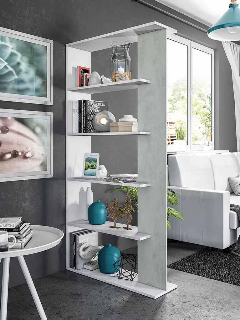 Étagère étroite gain de place ALIDA 90x180 cm pour ranger vos livres