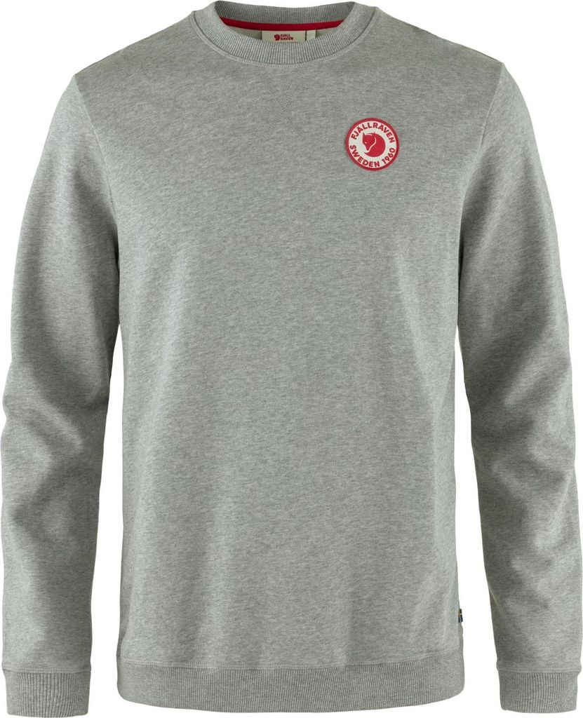 Fjällräven Herren 1960 Logo Badge Sweater Grey-Melange XL