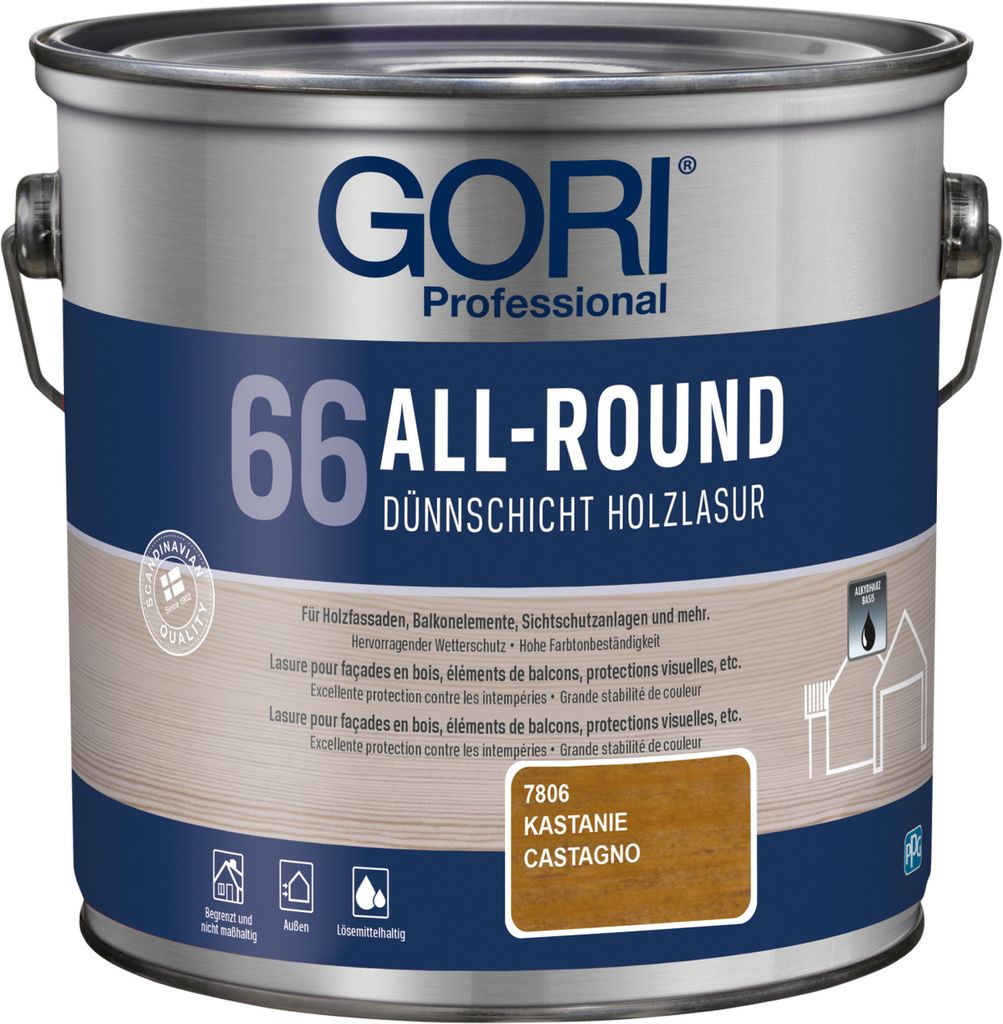Gori 66 Allroundlasur kastanie 5L Holzschutzlasur Produktbild 
