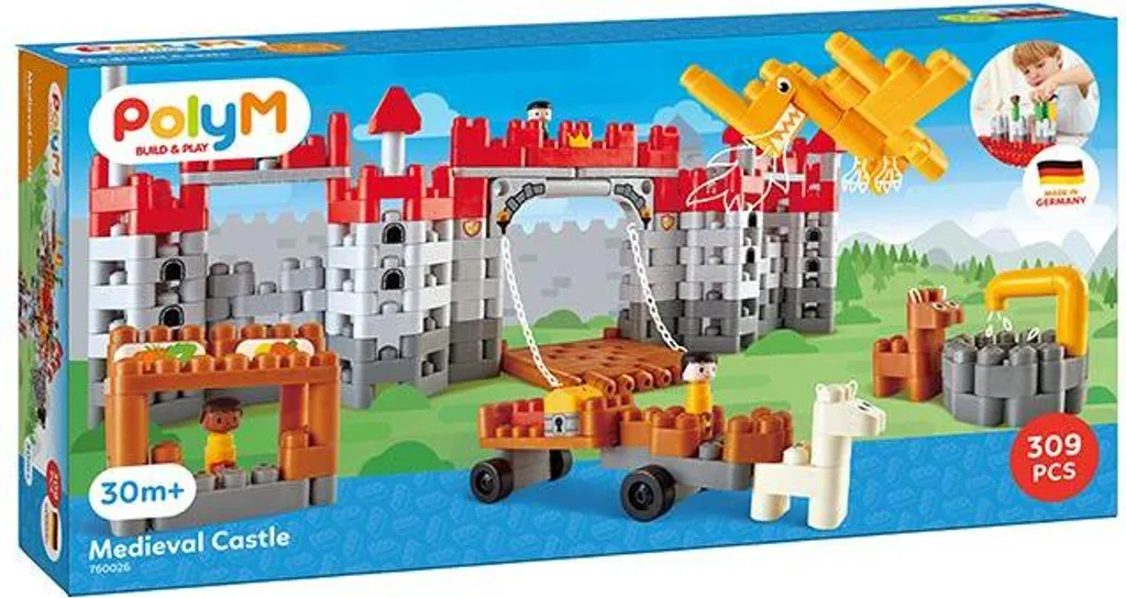 Château Médiéval PolyM : Briques Lavables et Souples pour Petits Mains - 3