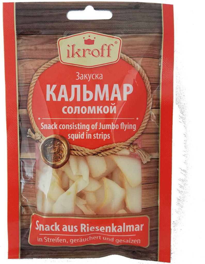Riesenkalmar geräuchert gesalzen 36g Beer Snack Mahlzeit Produktbild 