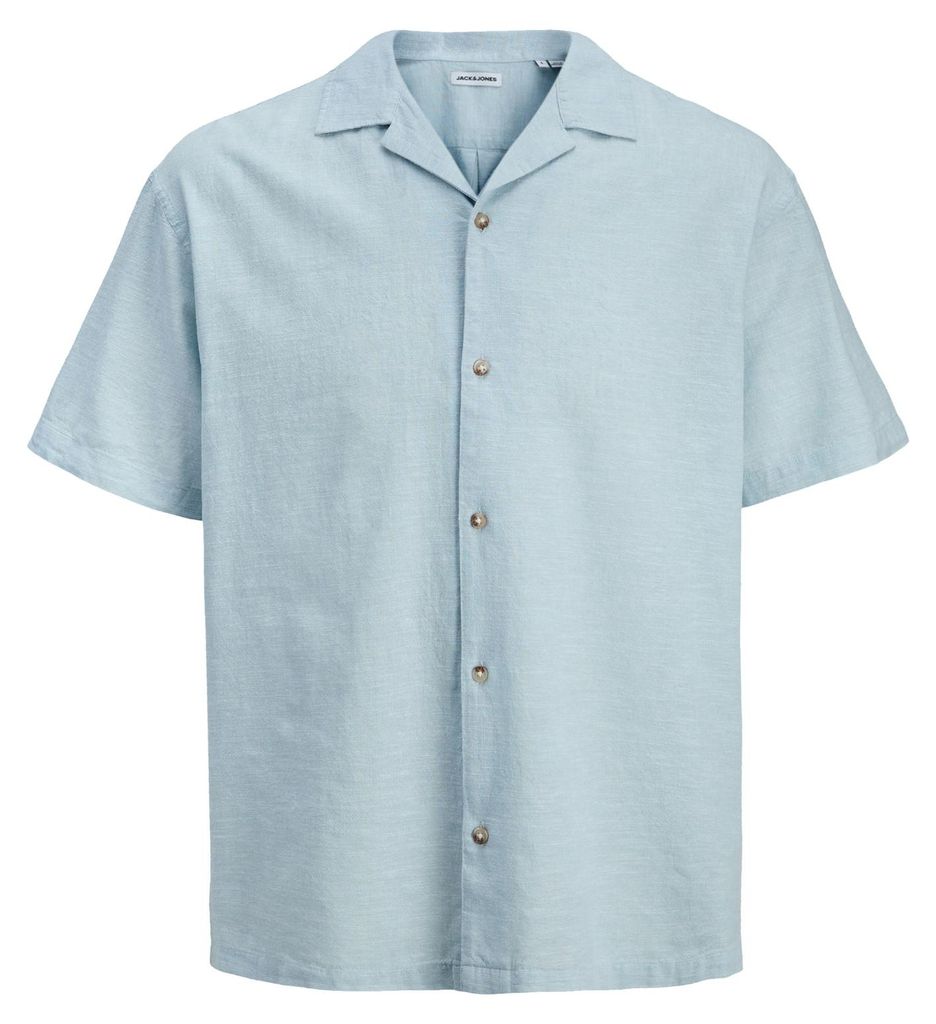 JACK & JONES Herren Hemd Summer Linen Blend Resort Shirt