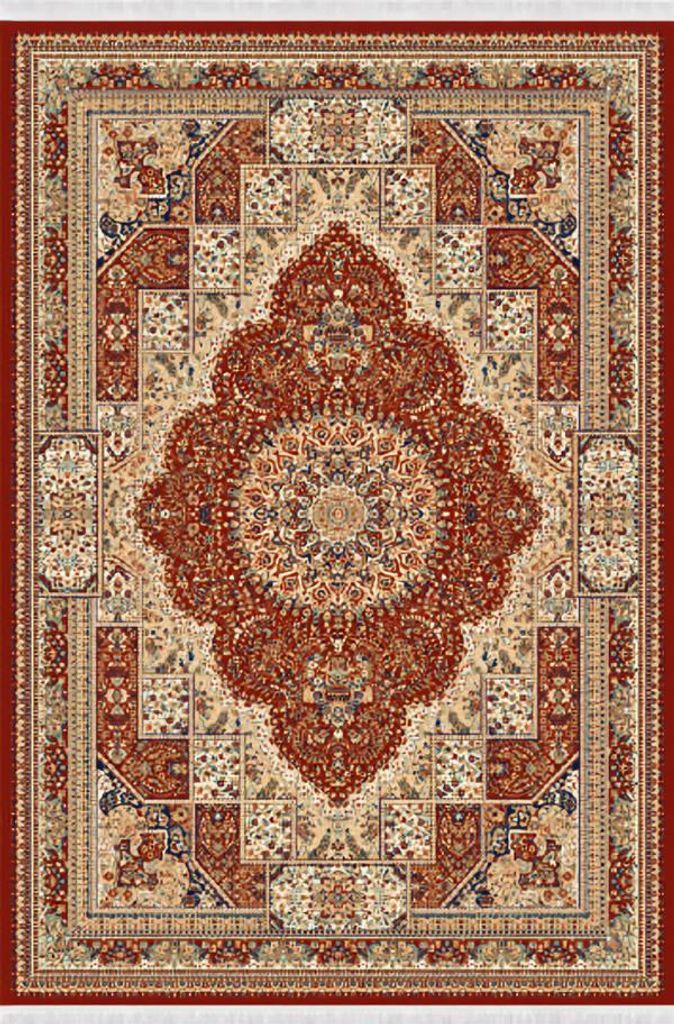 Teppich Traditionell Bordüre Orientalischer Design Kunstteppich Rot 150x233