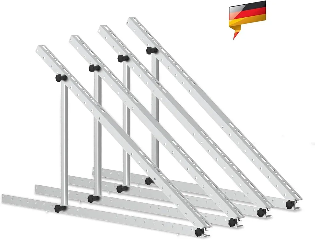 Supporto Modulo Solare 114 cm Staffa PV per Tetto Piano e Balcone