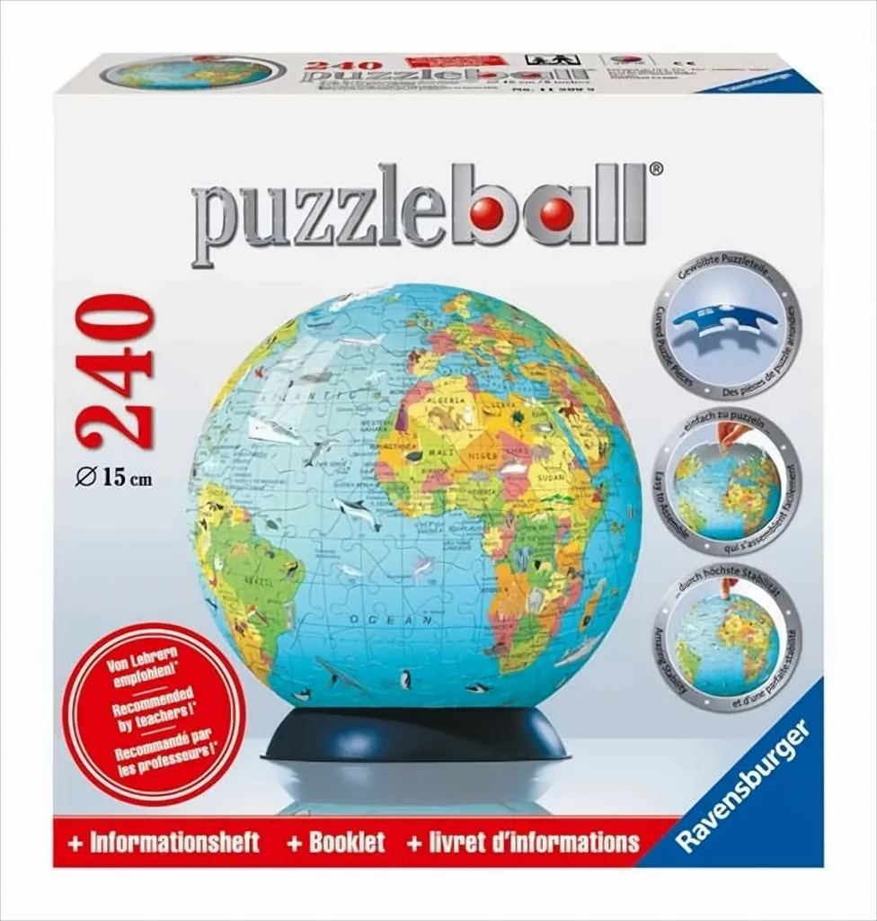 Puzzleball Terre des Enfants 72 Pièces Incurvées et Livret en Anglais