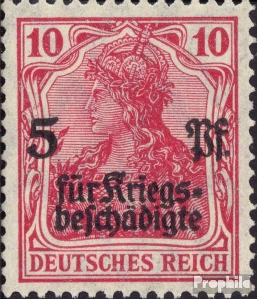 Briefmarken Deutsches Reich 1919 Mi 105 mit Falz Germania mit Aufdruck