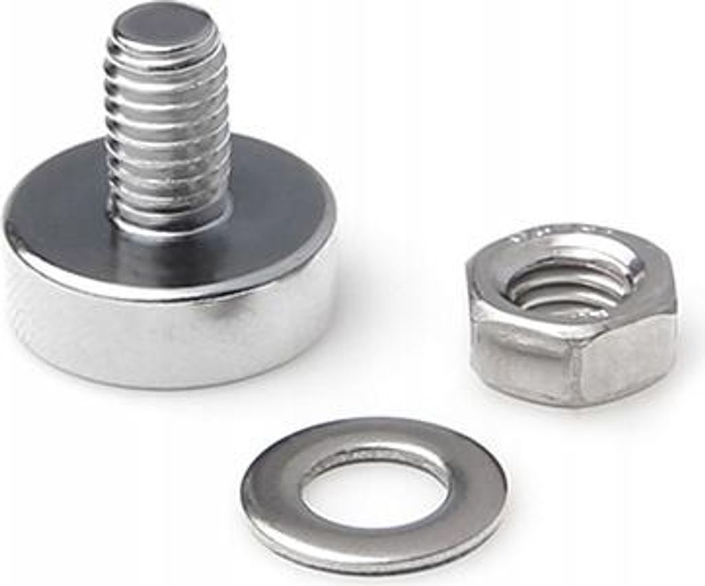 Neodym Magnetee Neodym Magnete Magnethalterung Außengewinde 13x12,5 M5 Mutter + Unterlegscheibe 5 Stück, Extrem stark, Magnettafeln, Kühlschrän...