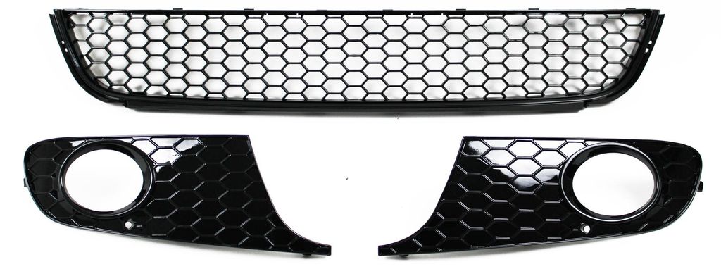 Grille de pare-chocs en nid d'abeille, noire brillante, Image du produit 