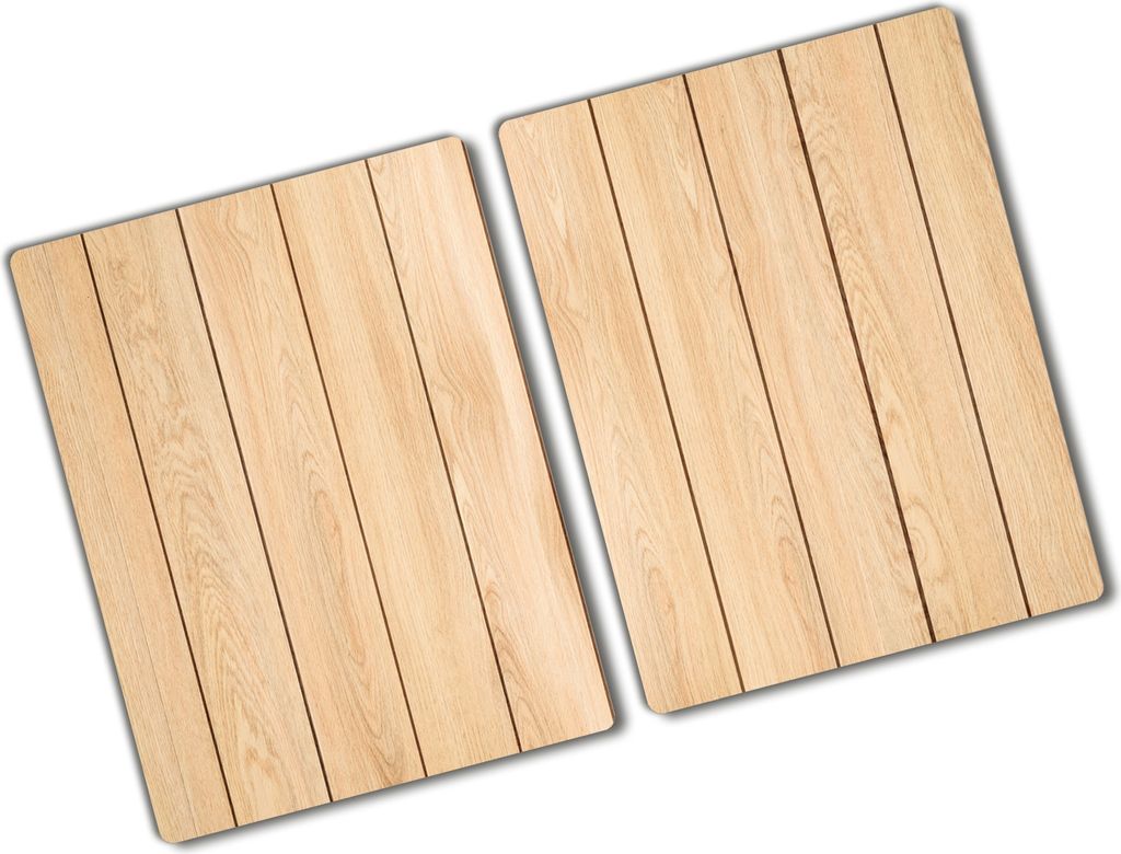 Tulup Glas Herdabdeckplatte - 2x40x52 cm - Glaskeramikkochfeld-Abdeckung Spritzschutz Glasabdeckplatte Kochplattenabdeckung und Schneidebrett - Zwe...