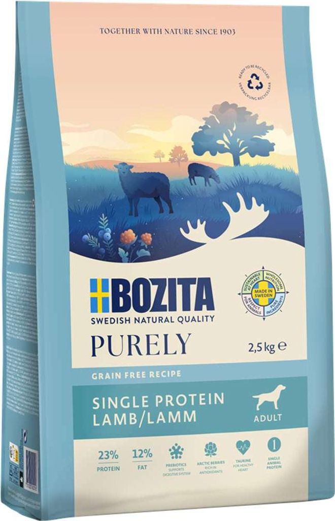 Bozita 2,5kg Purley Adult Lamm