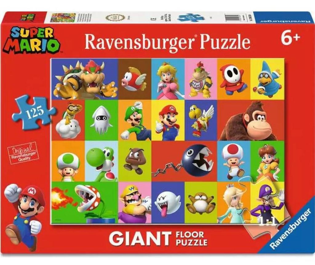 RAVENSBURGER Riesiges Bodenpuzzle Super Mario 125 dlks Produktbild 