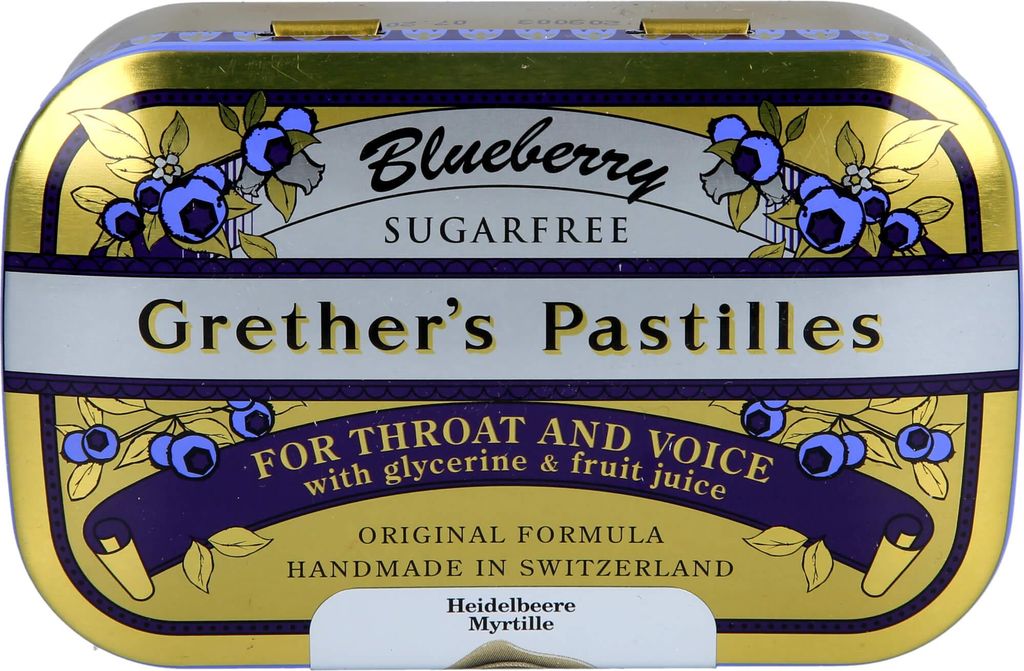 Grether's Pastilles Blueberry bez cukru, 110 g pastylek Zdjęcie produktu 