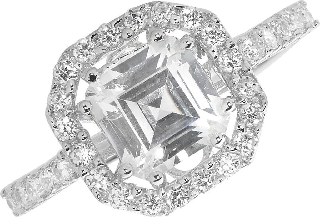 Wunderschöner 925 Sterling Silber Solitär Verlobung Damen - Ring mit Zirkonia, 54 (17.2); TRS22332RSN