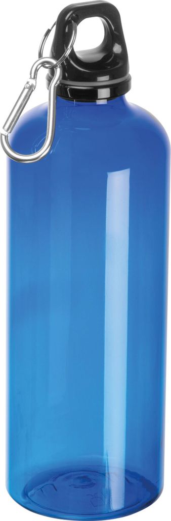 Sporttrinkflasche mit Karabinerhaken / 600ml / Farbe: blau Produktbild 