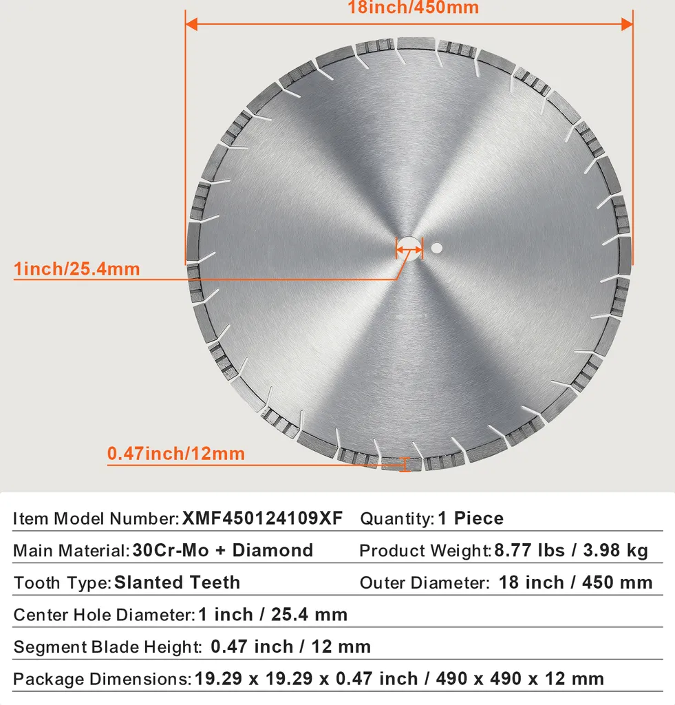 Disque Diamant 450 mm : Solution pour Coupe Nette du Béton Armé - 7
