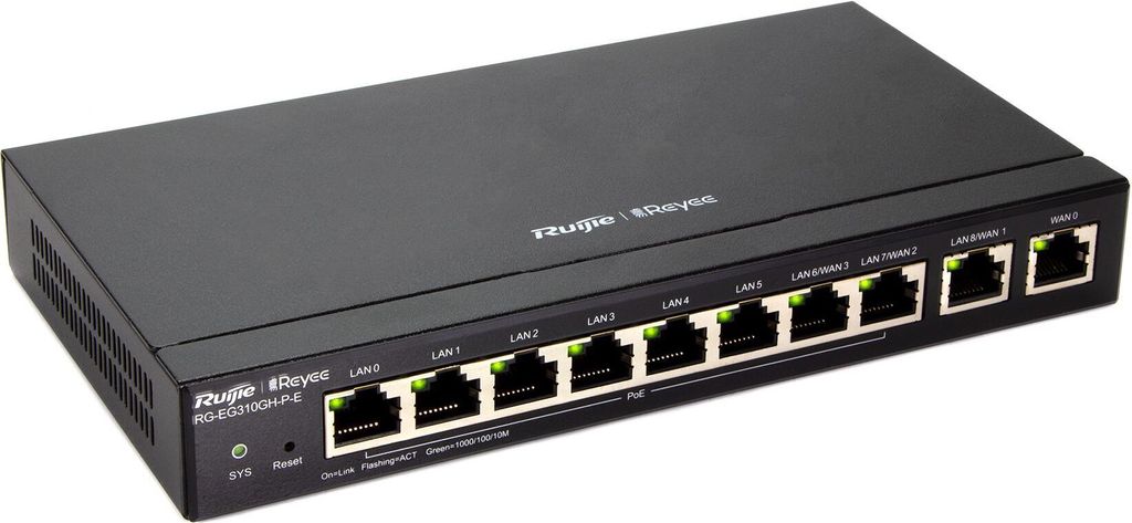 Reyee 10-portowy, wysokowydajny router PoE zarządzany w Zdjęcie produktu 