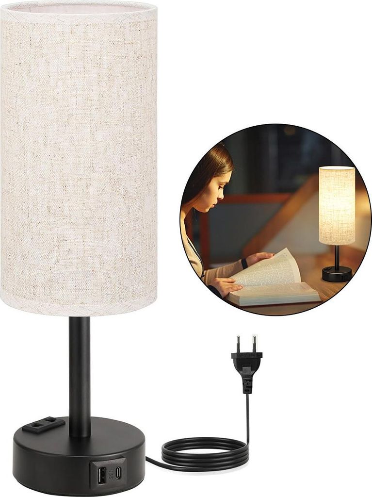 Dimmbare Tischlampe mit Touch-Steuerung + 3-in-1 Produktbild 