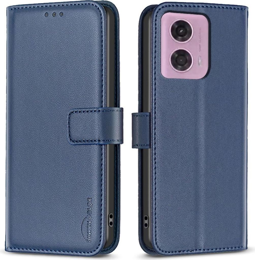 Motorola Moto G04(s) / G24 / E14 Hülle - BINFEN Klapphülle - Blau
