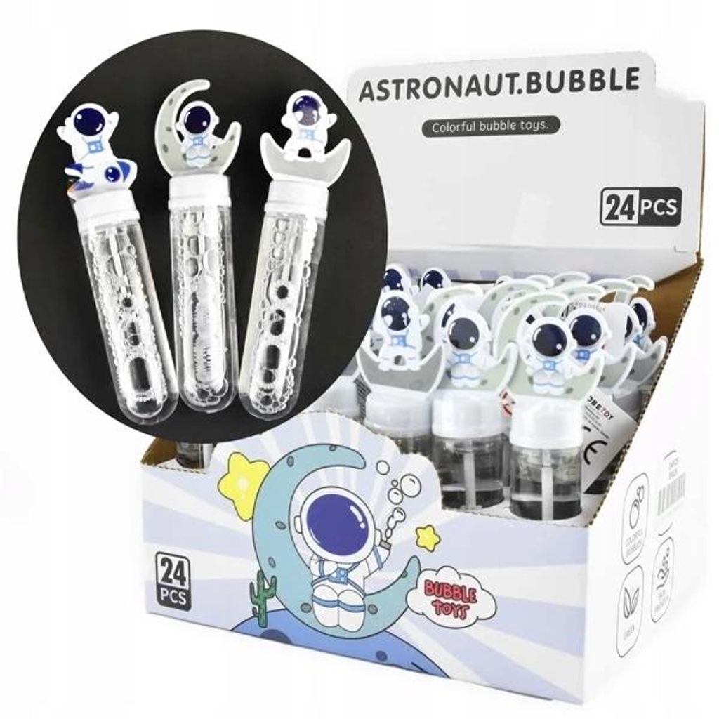 Seifenblasen mit Astronauten-Motiv, Mustermix, 14 cm, 24 Produktbild 