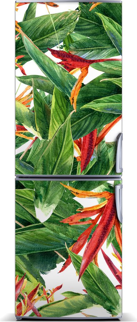 Tulup Kühlschrankdekoration - Magnetmatte - 60 cm x 180 cm - Magnet auf dem Kühlschrank - Strelitzia Reginae