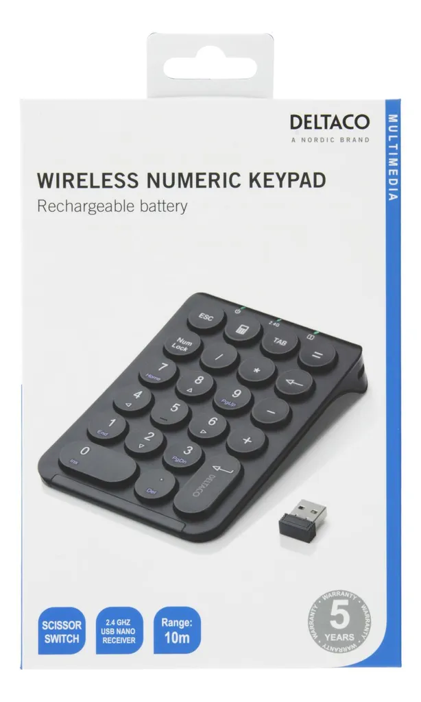 Clavier Numérique Sans Fil pour Télétravail et Comptabilité Excel