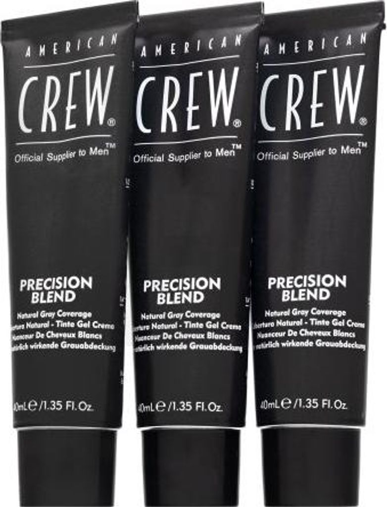 American Crew Precision Blend Natural Gray Coverage Haarfarbe für Männer Light Blond 7-8 3 x 40 ml