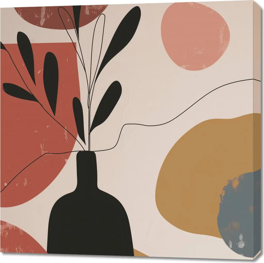 Image 90 x 90 cm Courage moderne : Tableau Carré Décoratif pour Salon