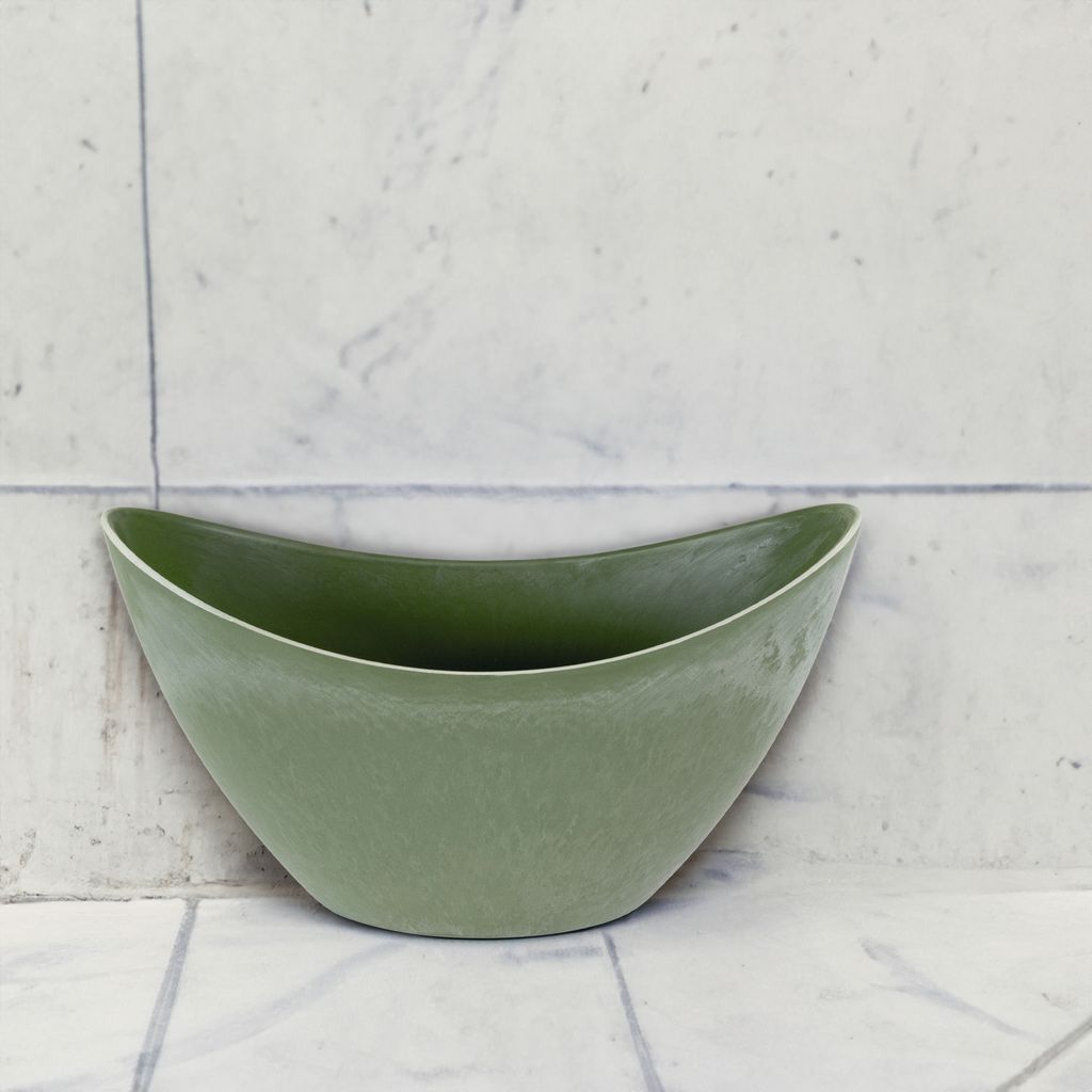 Grande jardinière d'extérieur vintage ovale 66 cm noire Image du produit 
