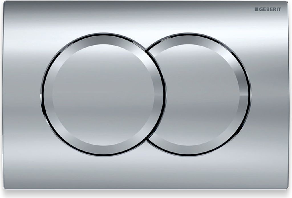 BADLAND Geberit Delta01 Betätigungsplatte Chrom, UP 100, 2-Mengen-Spülung, 115107211