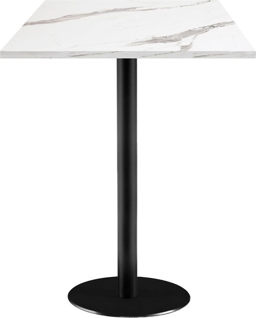 Hoher Tisch 60 x 60 cm – Modell Rom aus weißem Marmor