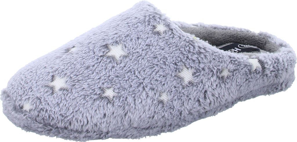 Home Comfort Damen-Pantoffel gefüttert Grau, Farbe:grau, EU Größe:36