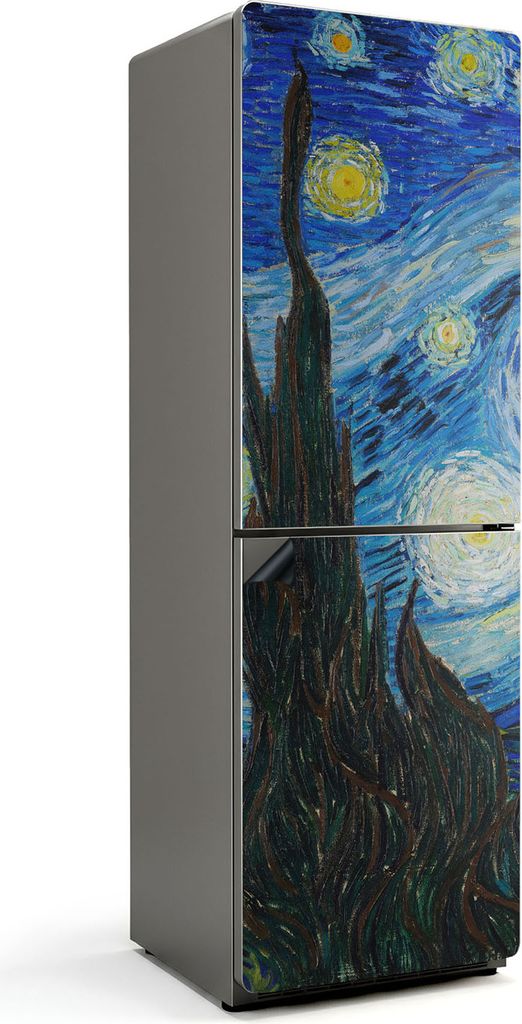 Nachtlandschaft mit Sternen – Magnetische Kühlschrank Abdeckung – Dekorfolie magnetisch Küche – Kühlschrank Magnet Deko – selbstklebende...