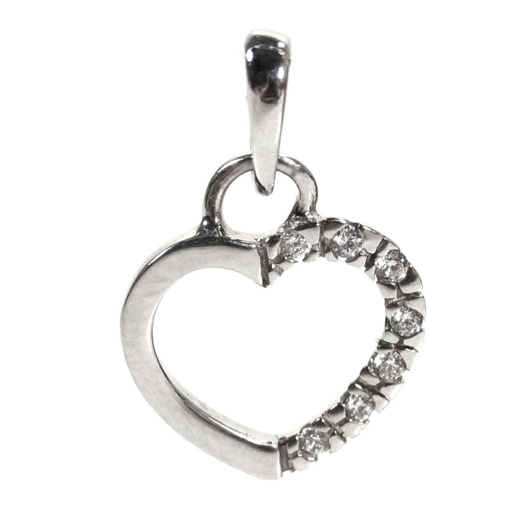 Basic Silber 21.0022S Damen Anhänger Herz Silber Zirkonia Produktbild 
