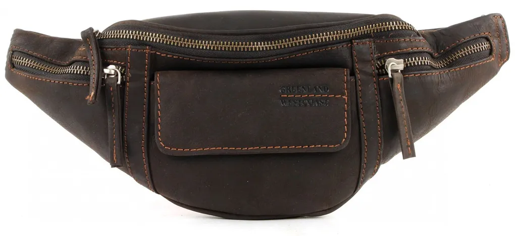 Beltbag Westcoast en Cuir Robuste Darkbrown - Sac Banane Haut de Gamme