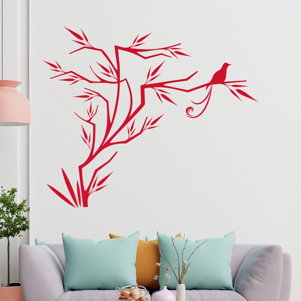 Sternblätter wehend Wandtattoo in 6 Größen - Wandaufkleber Wall Sticker - Dekoration, Küche, Wohnzimmer, Schlafzimmer, Badezimmer