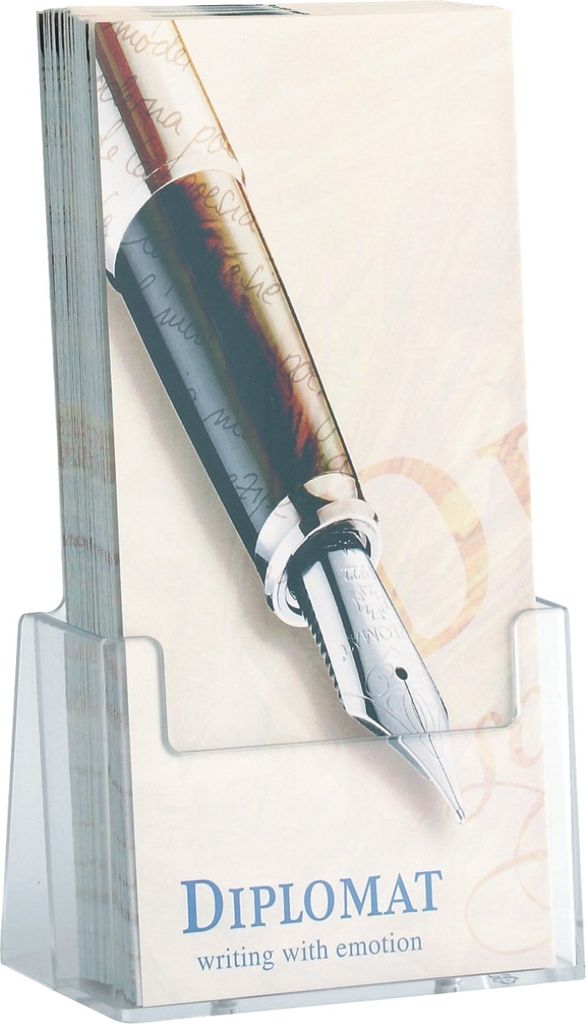 Tischprospektständer 1x 1/3 A4 glasklar Packung mit 12 Stück