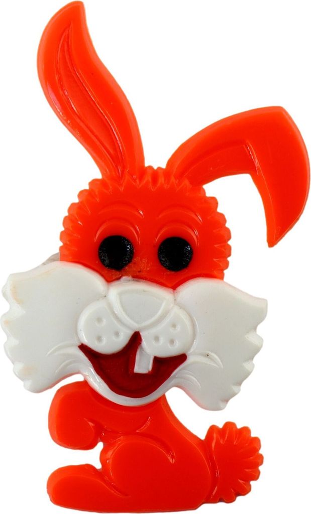 Anstecker - Hase - orange - DDR Anstecknadel
