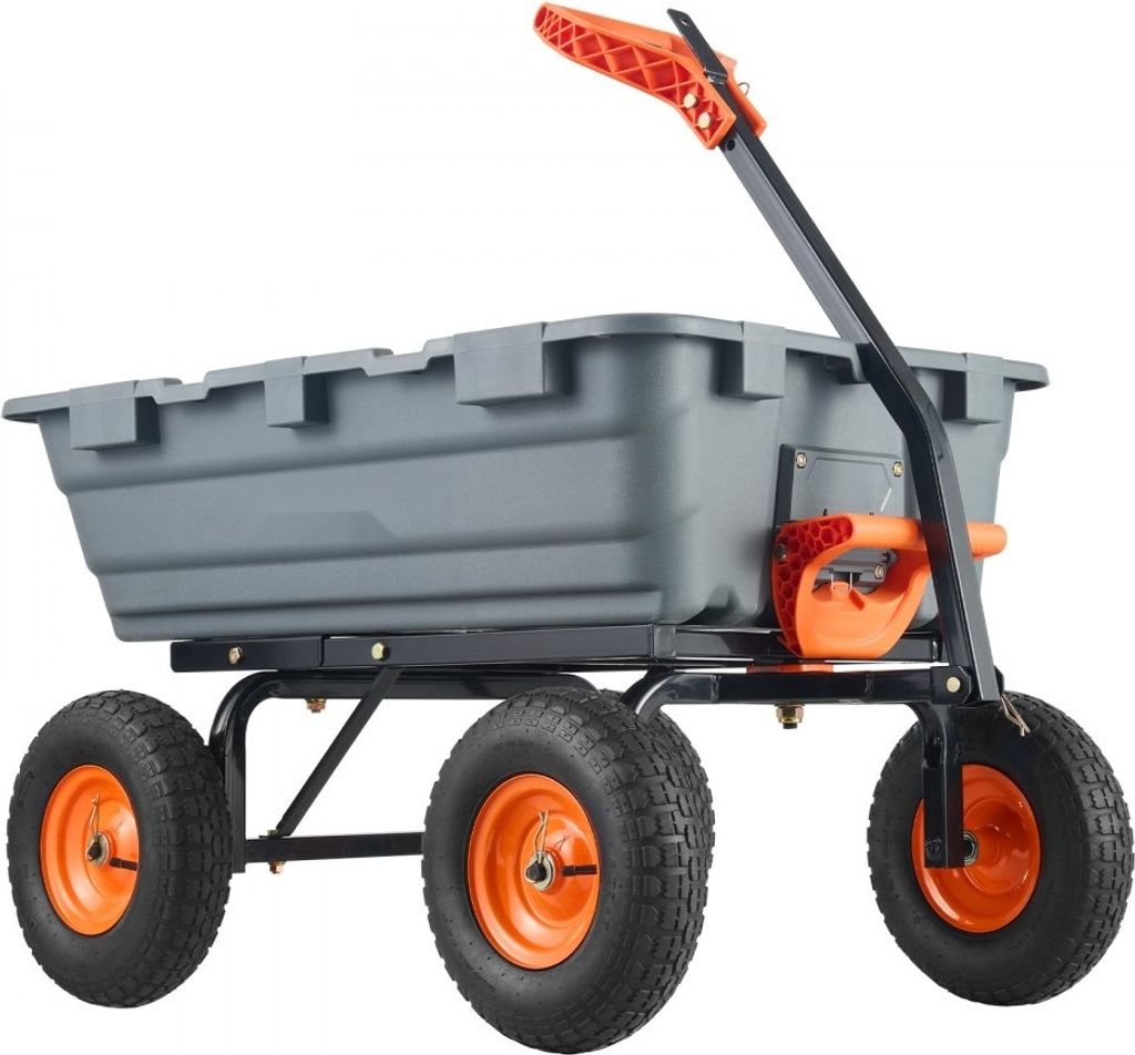 Transportwagen Gartenwagen Schubkarre Handwagen mit Kippfunktion - 544 kg Tragfähigkeit - Schwerlast Gartenhelfer - Multifunktionaler Handwagen f...