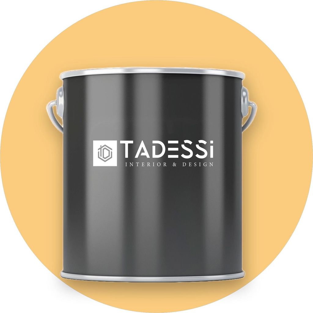 TADESSI Wandfarbe Gelb - Strohgelb - abwaschbare Innenfarbe matt - Dispersionsfarbe - Geruchsarm und Lösemittelfrei - 1 Liter Gebinde