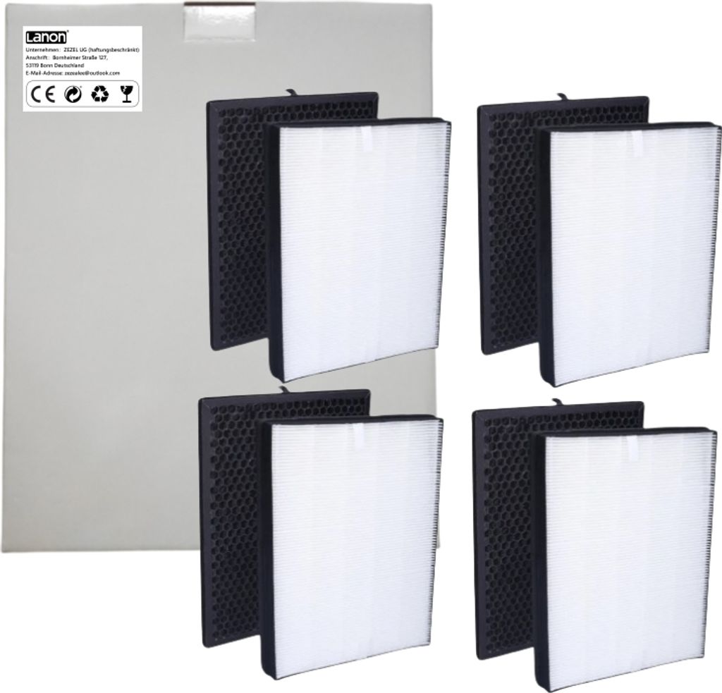 4x zestaw filtrów zamiennych do oczyszczacza powietrza Zdjęcie produktu 6