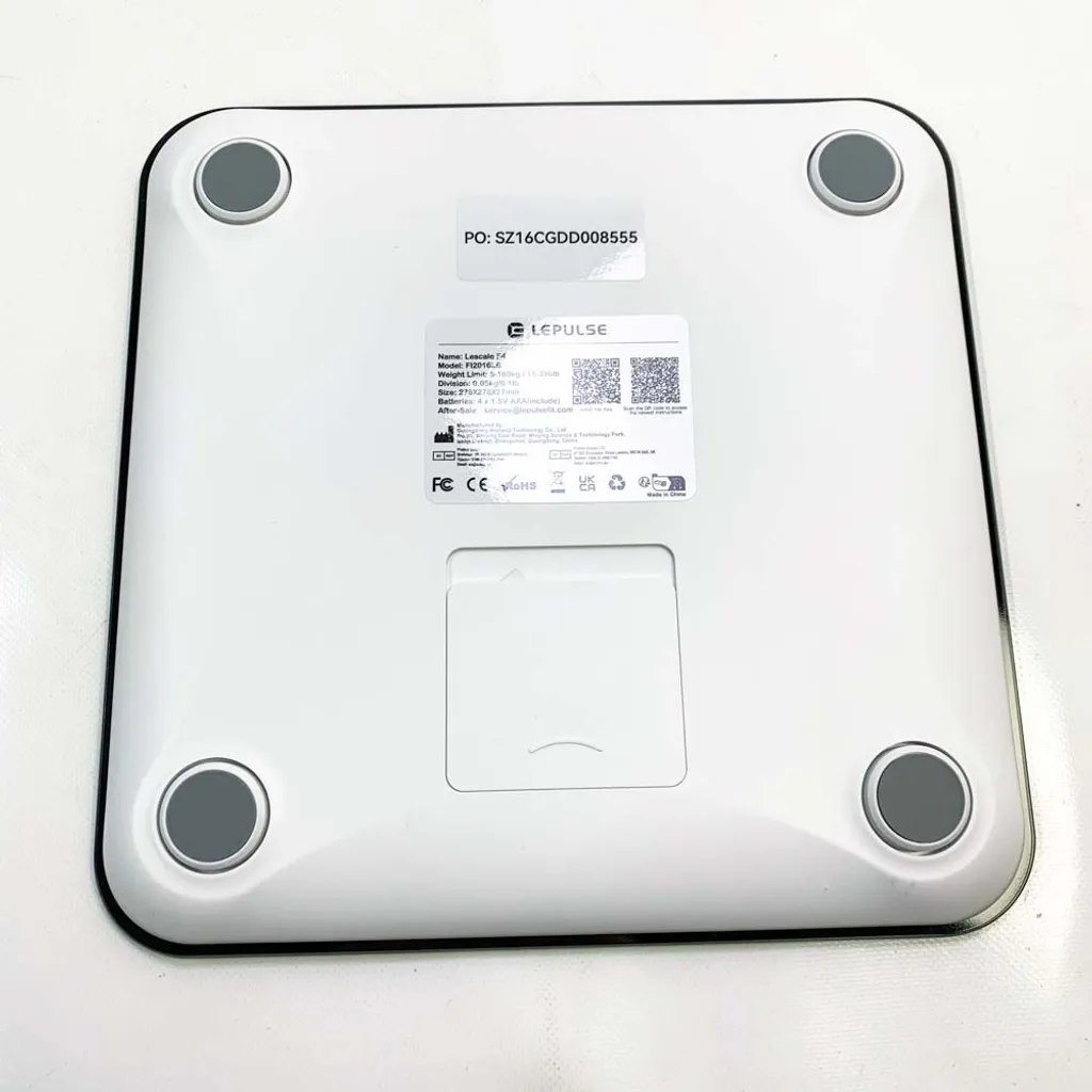 Bilancia Lepulse per il grasso corporeo Lescale F4, bilancia con grasso corporeo e massa muscolare, bilancia personale con analisi del grasso corporeo, bilancia per l'analisi del corpo, bilancia per il corpo ultra precisa, trend, grande display, 15 misure corporee - 4