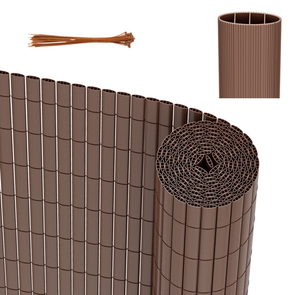 Yakimz PVC Sichtschutzmatte Outdoor Balkonverkleidung Wetterfest UV-Schutz Sichtschutzzaun Balkon Terrasse Windschutz Sichtschutz für Balkon Gart...