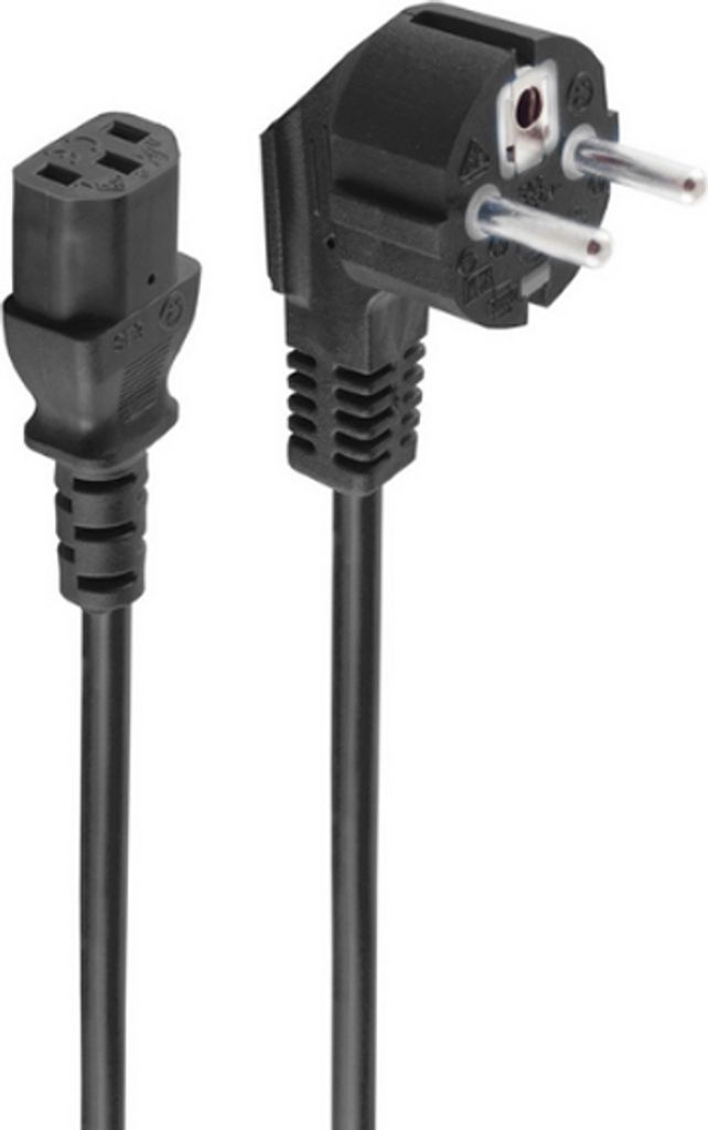 shiverpeaks BASIC-S Schutzkontakt Stromkabel 3,0 m schwarz
