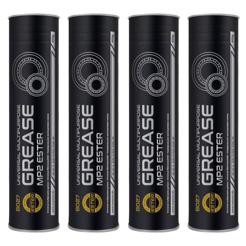 4 x Universal Mehrzweckfett 400g MP2 8027-04 Kartusche Schmierfett Fett Langzeit Lager-Fett