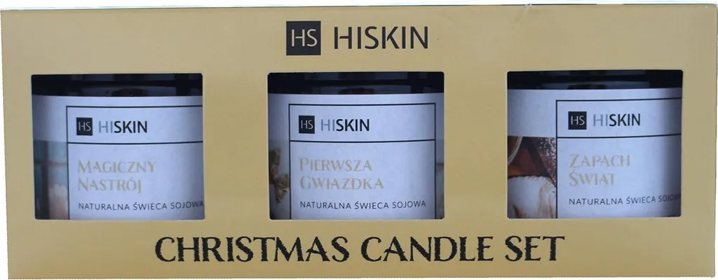 Coffret bougies parfumées de Noël en cire végétale - Lot de 3 HISKIN Soja