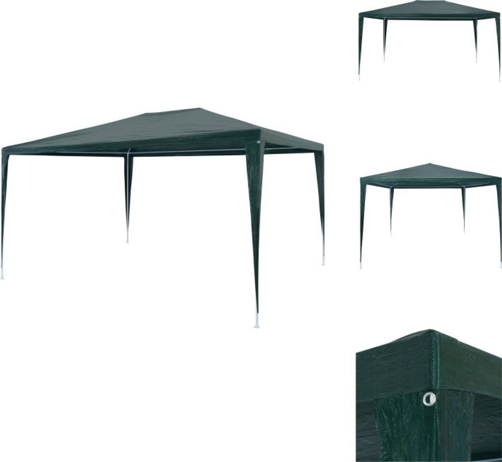 vidaXL Partyzelt 3x4 m PE Grün - Pavillons & Partyzelte