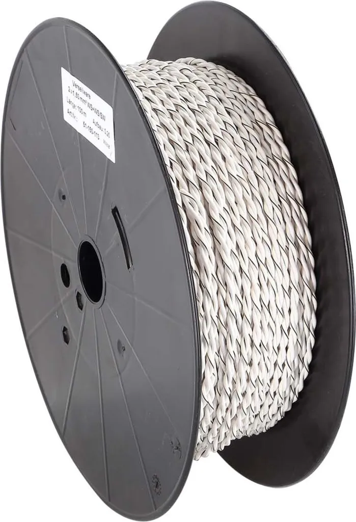 Cavo ACV FLRY 1.5mmq Bianco/Nero Intrecciato - 150 Metri per Casse Auto