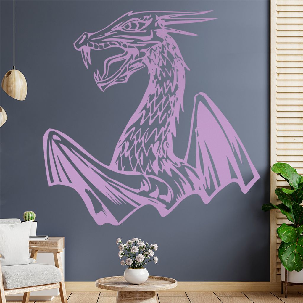 Drachen Flügel Wandtattoo in 6 Größen - Wandaufkleber Wall Sticker - Dekoration, Küche, Wohnzimmer, Schlafzimmer, Badezimmer