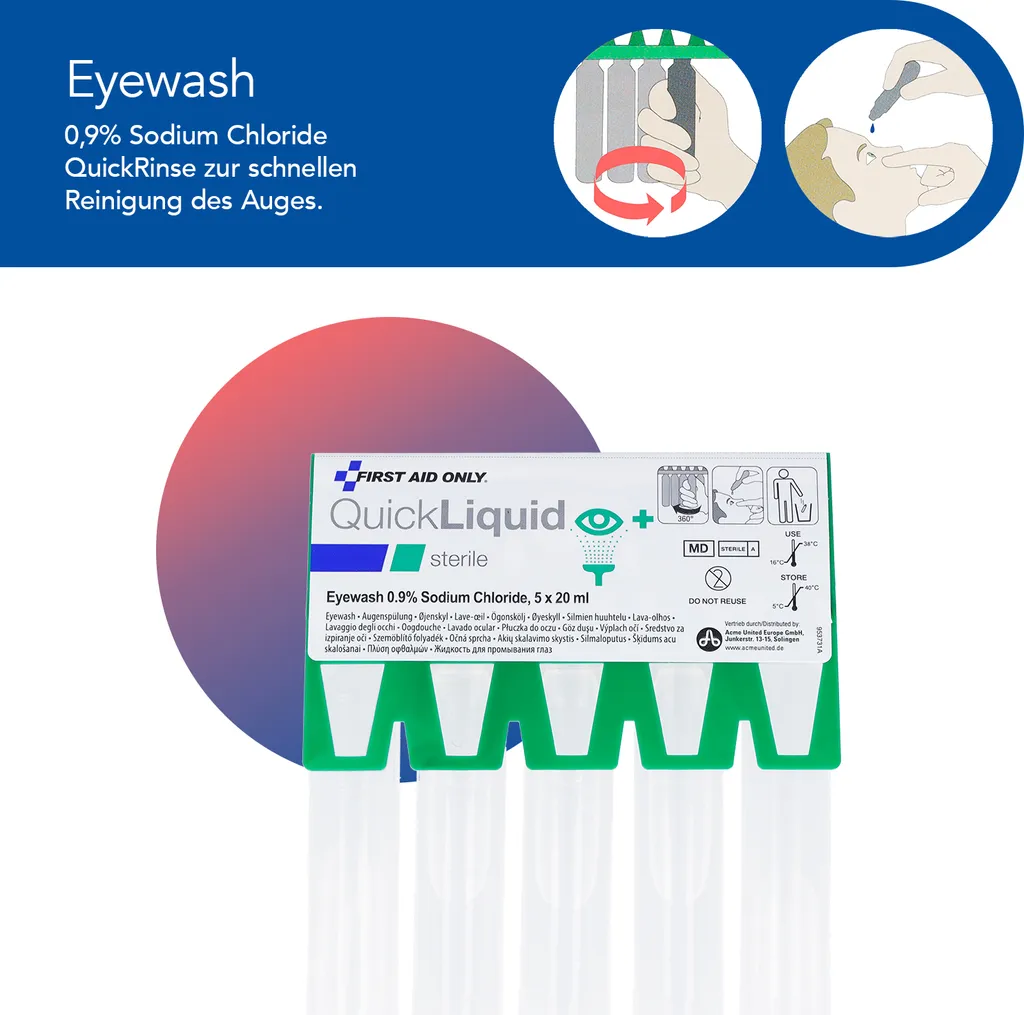 Kit secours DIN EN 15154-4 : solution d'urgence contre les projections - 7
