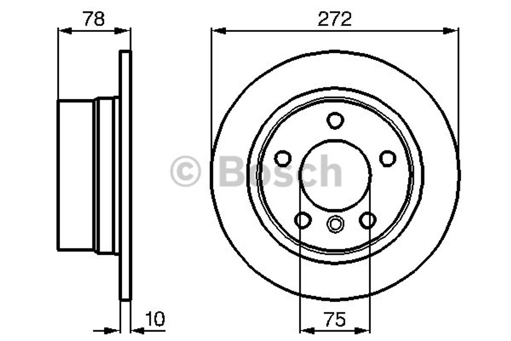 BOSCH Bremsscheiben (2 Stück) Hinterachse 0 986 478 641 Produktbild 
